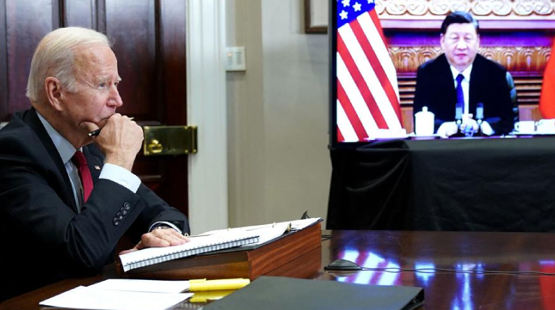 Though they do not discuss the global economic slowdown, Biden and Xi speak.